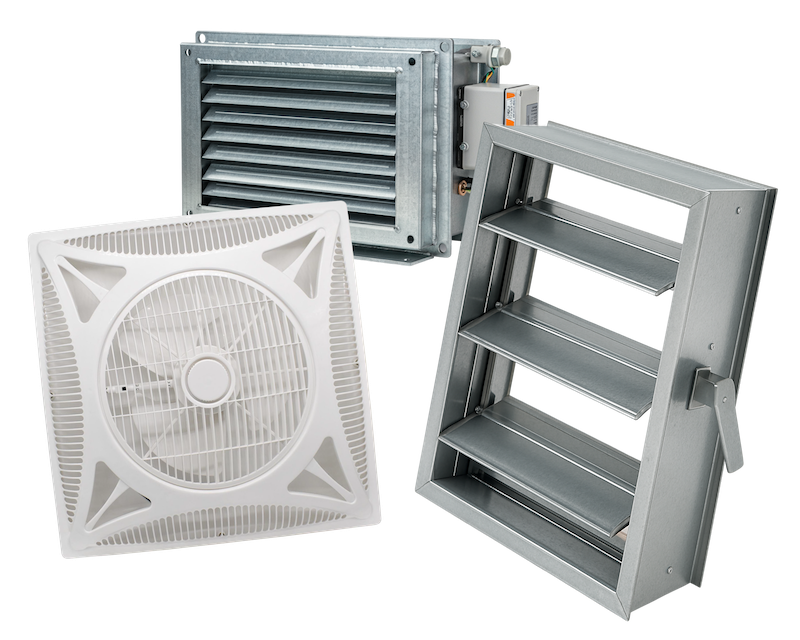 Products of GDL Venture: Ceiling Air Diffuser, Fire Smoke Damper, and Motorised Fire Smoke Damper
